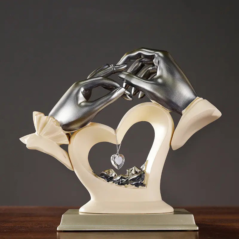 Hand Heart-shaped Crystal Figurines Home Decor Accessorie Decoration Crafts Figurines Miniatures Ornaments Wedding Gift R800 - Luna Nest