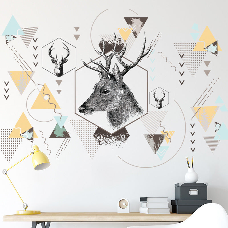 Nordic ins style Triangle Dreamy Mountain Wall Stickers Living room Bedroom Vinyl Wall Decals Creative Home Decor - Luna Nest