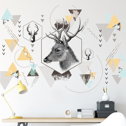 Nordic ins style Triangle Dreamy Mountain Wall Stickers Living room Bedroom Vinyl Wall Decals Creative Home Decor - Luna Nest