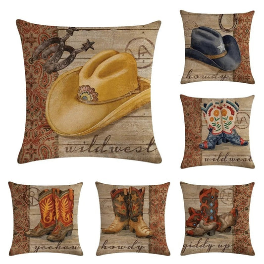 Wild West Throw Pillow Covers - Luna Nest