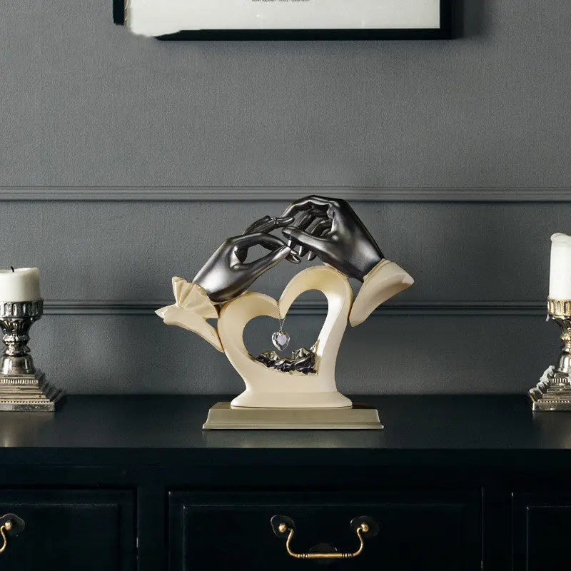 Hand Heart-shaped Crystal Figurines Home Decor Accessorie Decoration Crafts Figurines Miniatures Ornaments Wedding Gift R800 - Luna Nest