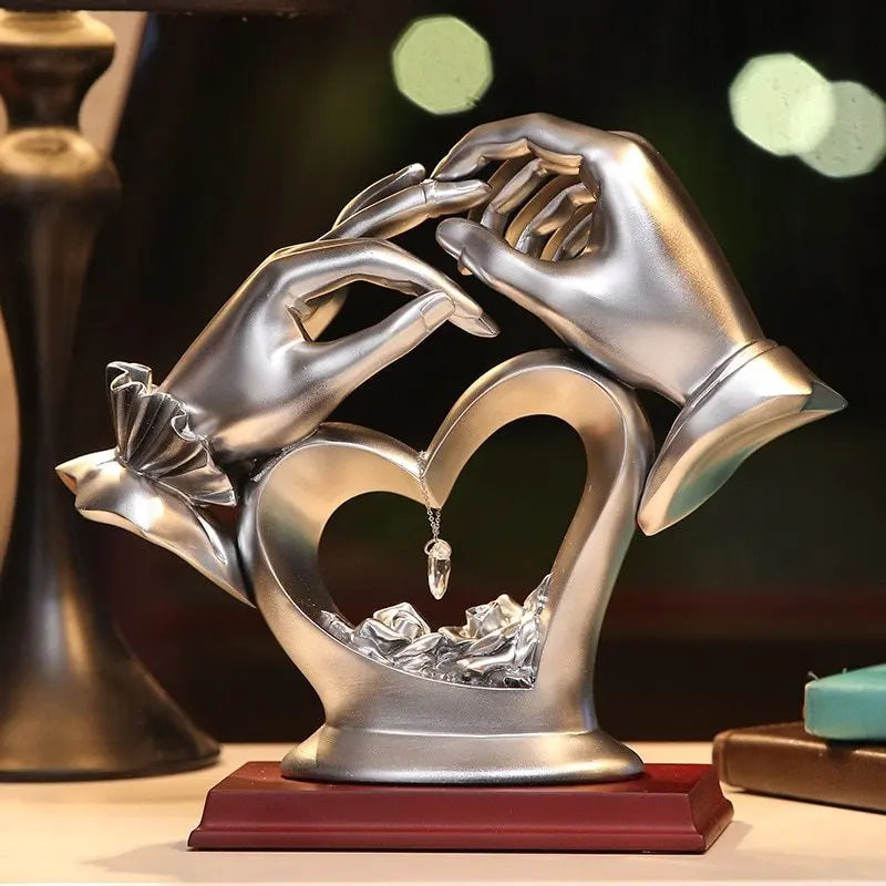 Hand Heart-shaped Crystal Figurines Home Decor Accessorie Decoration Crafts Figurines Miniatures Ornaments Wedding Gift R800 - Luna Nest